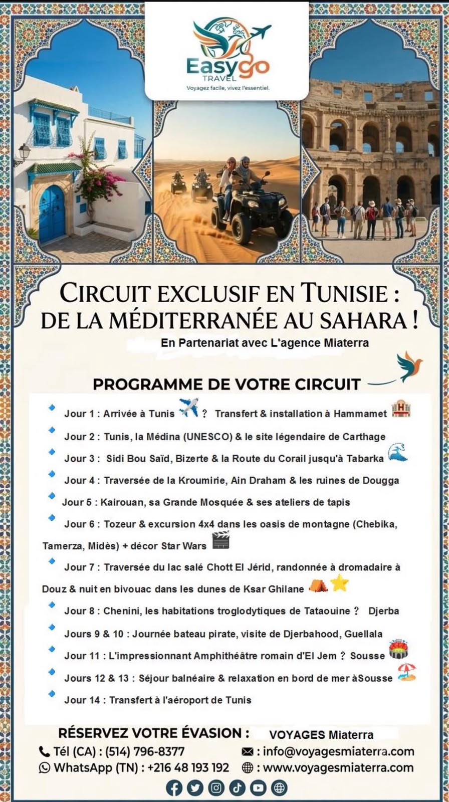 circuit 14 jours en Tunisie